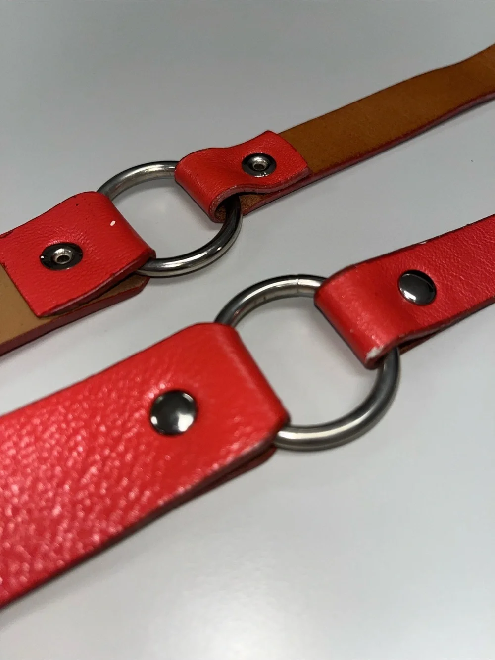 Express Red Leather Chain Hairband